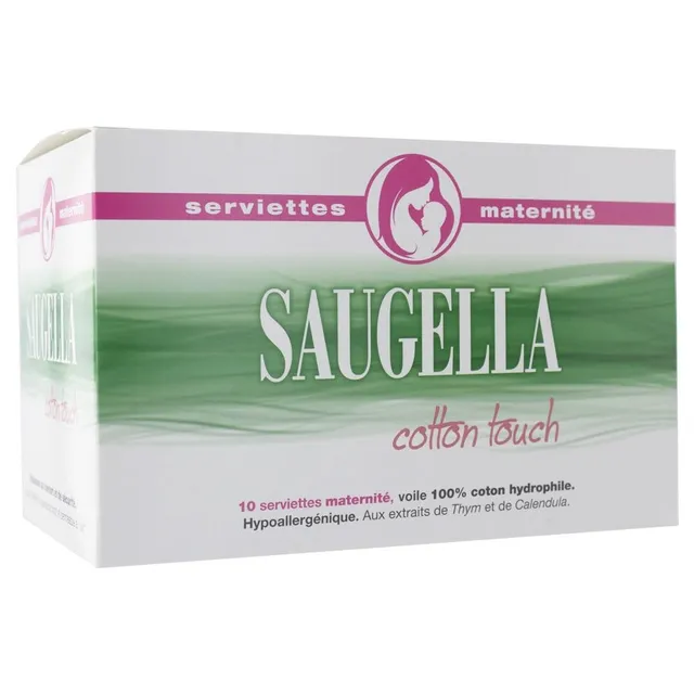 saugella-cotton-touch-10-serviettes-maternit image 1