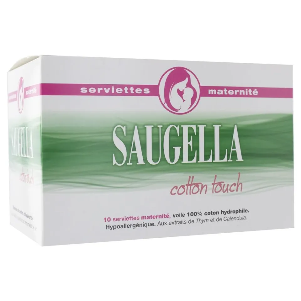 saugella-cotton-touch-10-serviettes-maternit image 1