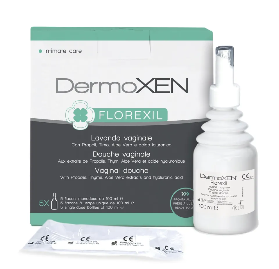 dermoxen-florexil-douche-intime-femme-anti-vaginose-et-vaginite-5-x-100-ml image 1