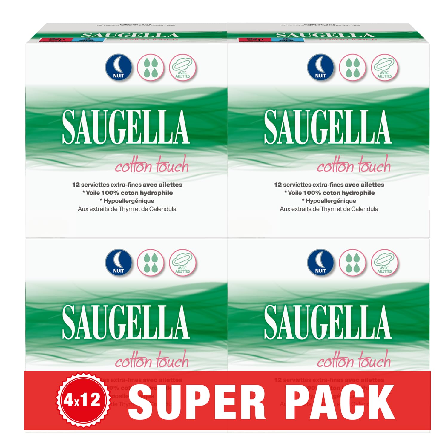 saugella-cotton-touch-nuit-serviettes-hygi-niques-extra-longues-avec-ailettes-lo image 2