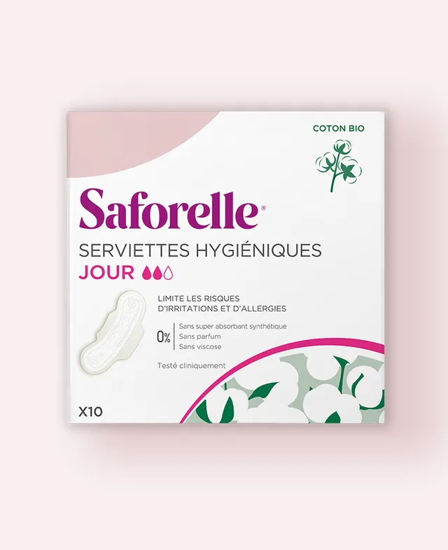 saforelle-serviettes-hygi-niques-jour-coton-bio-protection-jour image 1